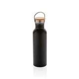 Modern Stainless Steel Bottle With Bamboo Lid