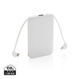 5.000 Mah Pocket Powerbank With Integrated Cables