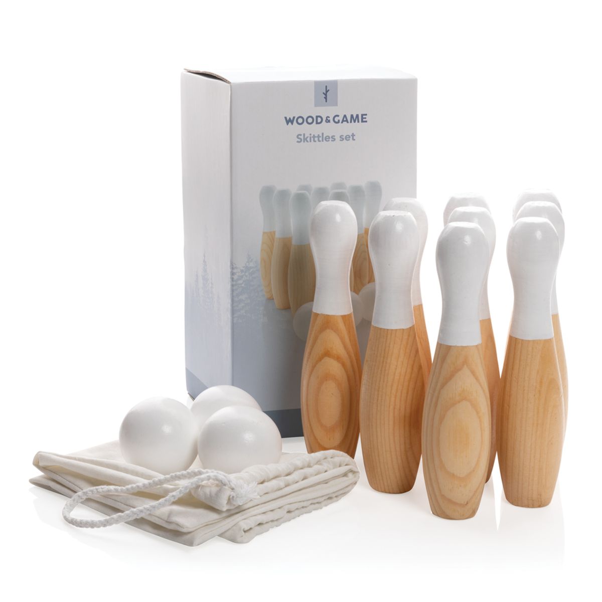 Wooden Skittles Set