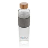 Impact Borosilicate Glass Bottle With Bamboo Lid