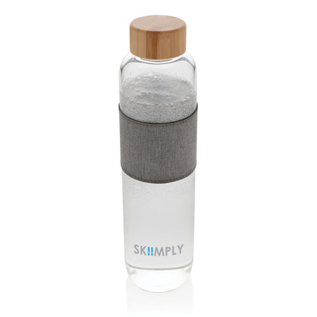 Impact Borosilicate Glass Bottle With Bamboo Lid