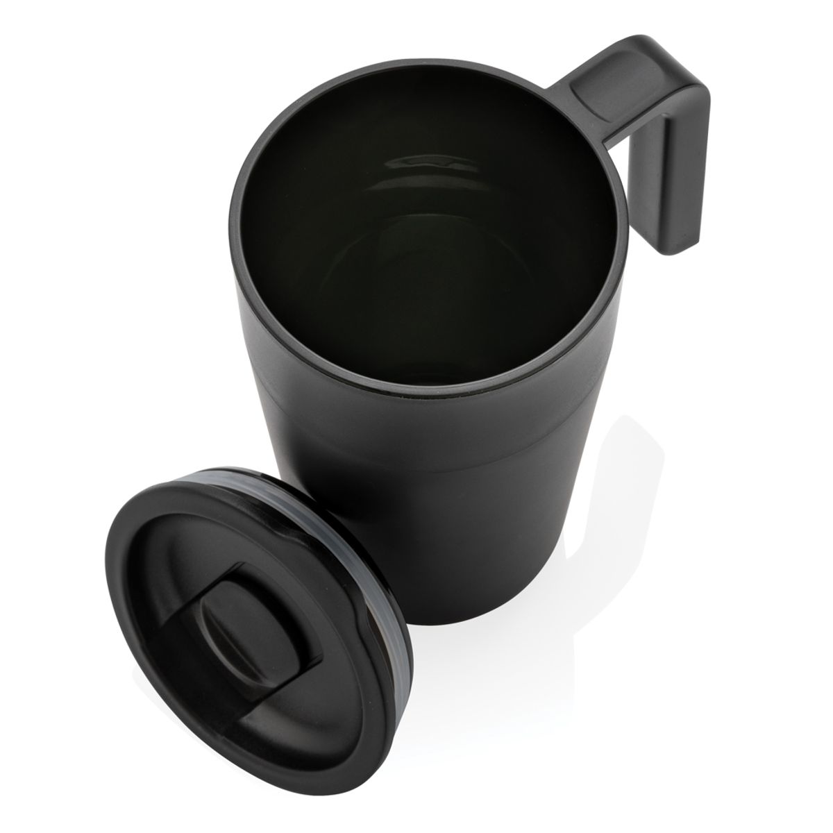 Grs krūze ar rokturi no pārstrādāta polipropilēna un nerūsējošā tērauda