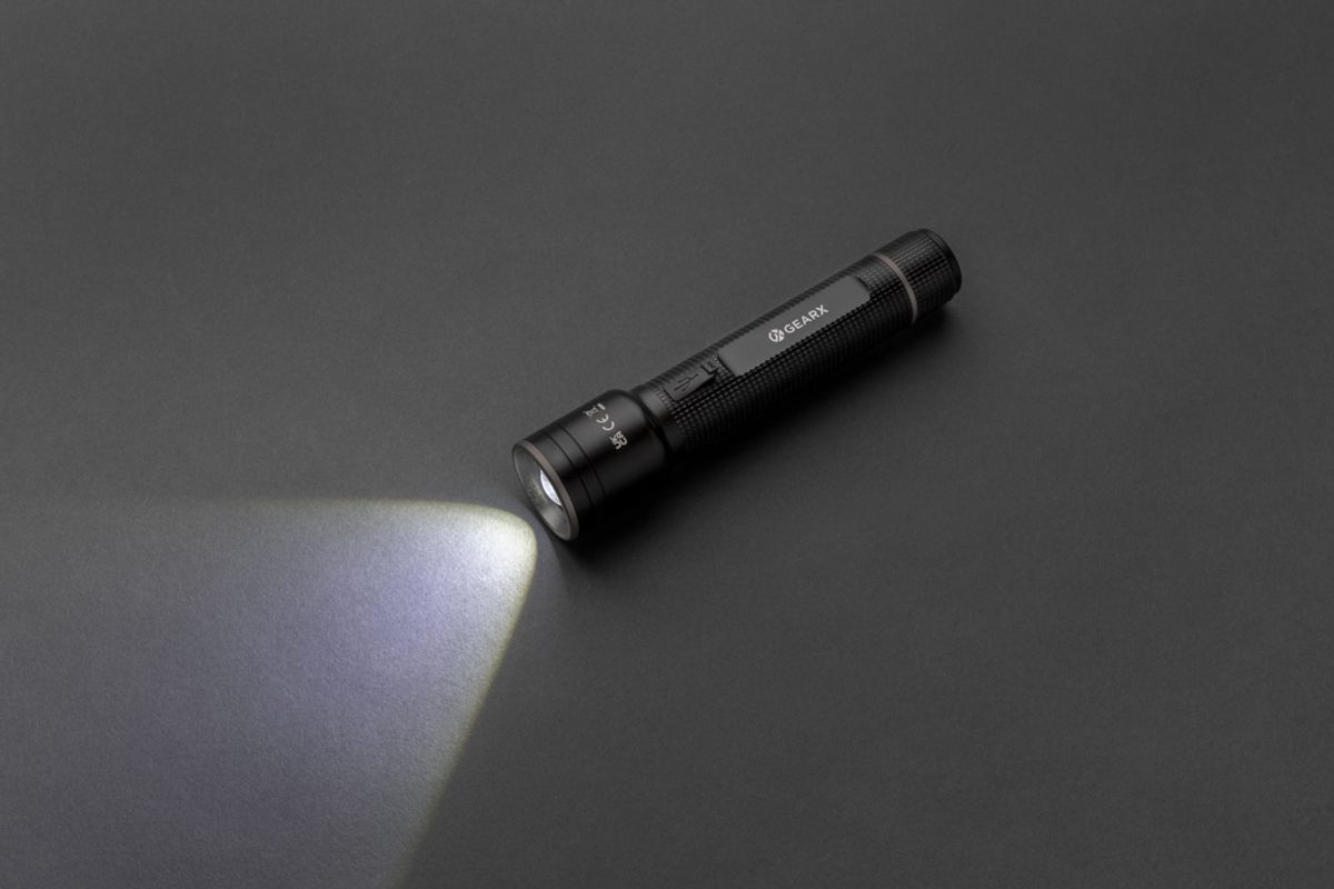 Gear X Rcs Recycled Aluminium Usb-Rechargeable Torch Large