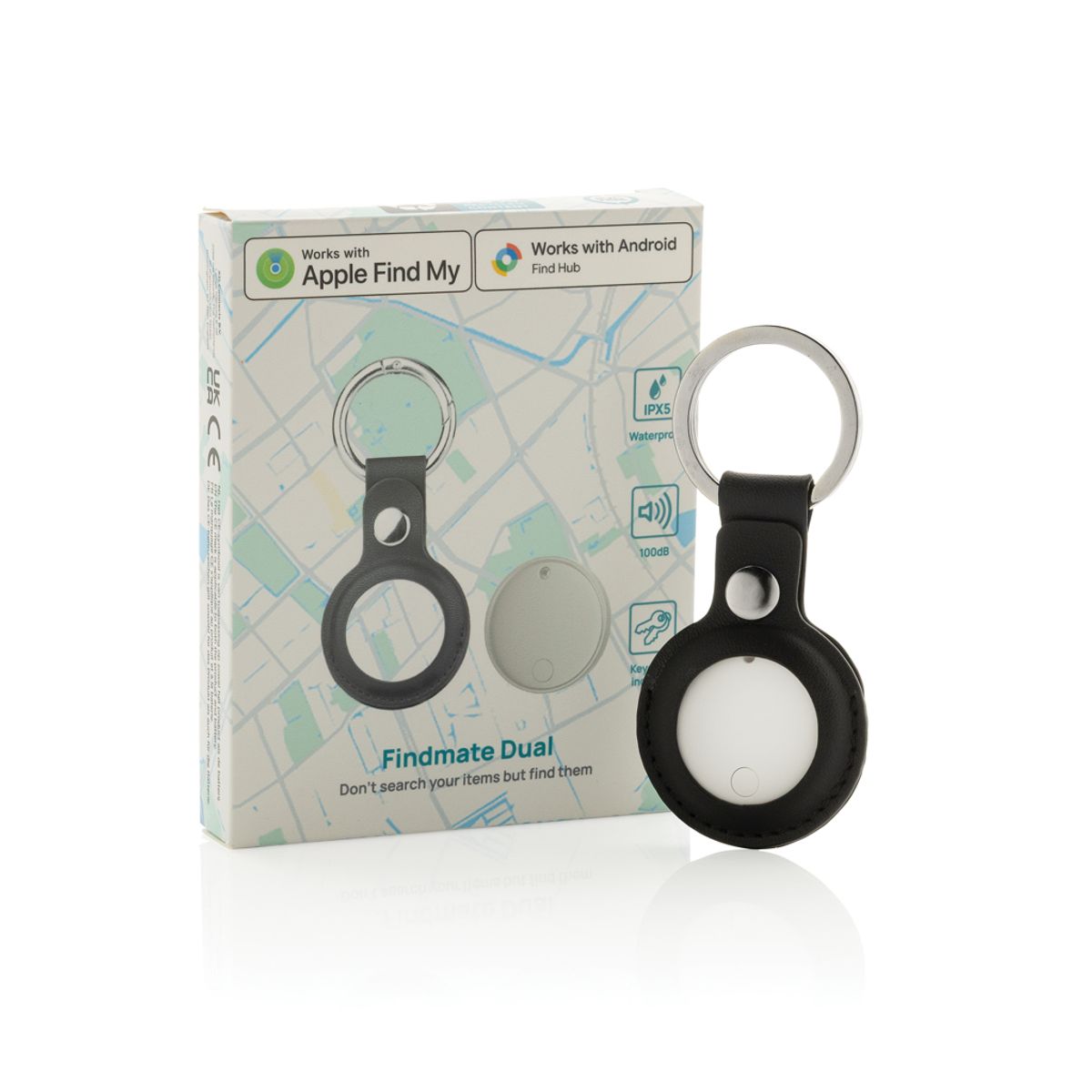 Findmate Dual RCS pārstrādātas plastmasas priekšmetu meklētājs IPX 5