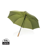 27" Impact Aware™ Rpet 190T Auto Open Bamboo Umbrella