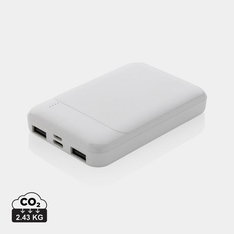Rcs pārstrādātas plastmasas 5000 mAh ārējais akumulators