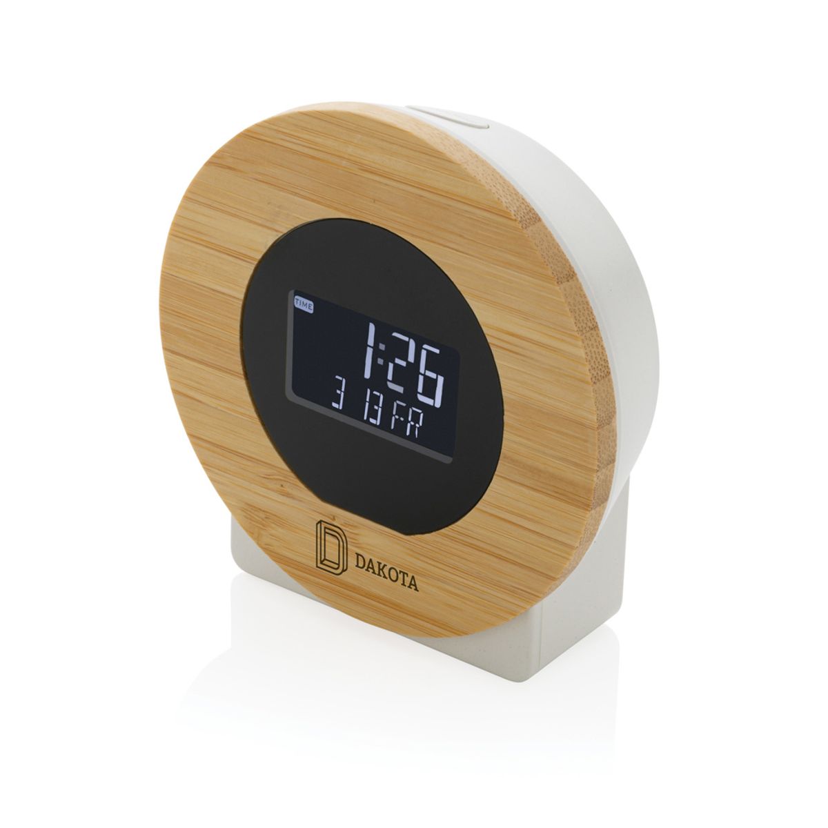 Utah Rcs Rplastic And Bamboo Lcd Desk Clock
