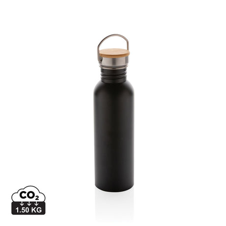 Modern Stainless Steel Bottle With Bamboo Lid