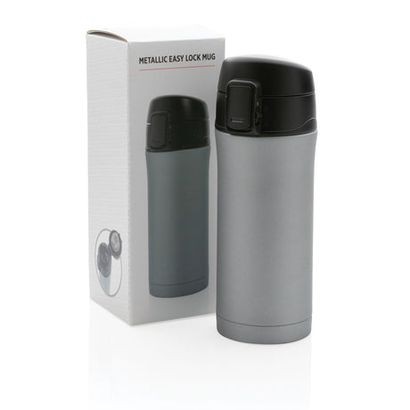 Metallic Easy Lock Vacuum Mug