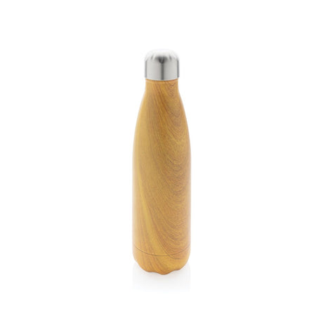 Vacuum Insulated Stainless Steel Bottle With Wood Print