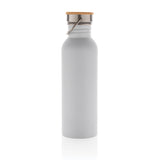 Modern Stainless Steel Bottle With Bamboo Lid