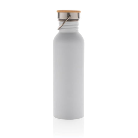 Modern Stainless Steel Bottle With Bamboo Lid