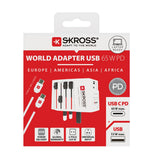 Skross World Travel Adapter Muv 65W Pd With Usb C Cable