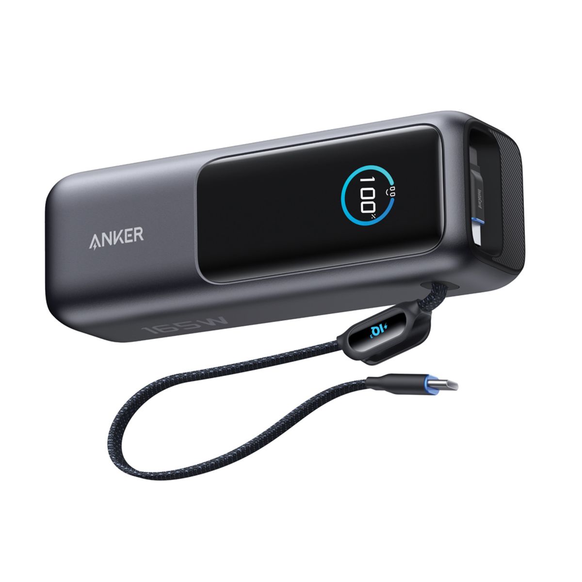 Anker Power Bank 25.000 Mah 165W, Built-In Retractable Cable