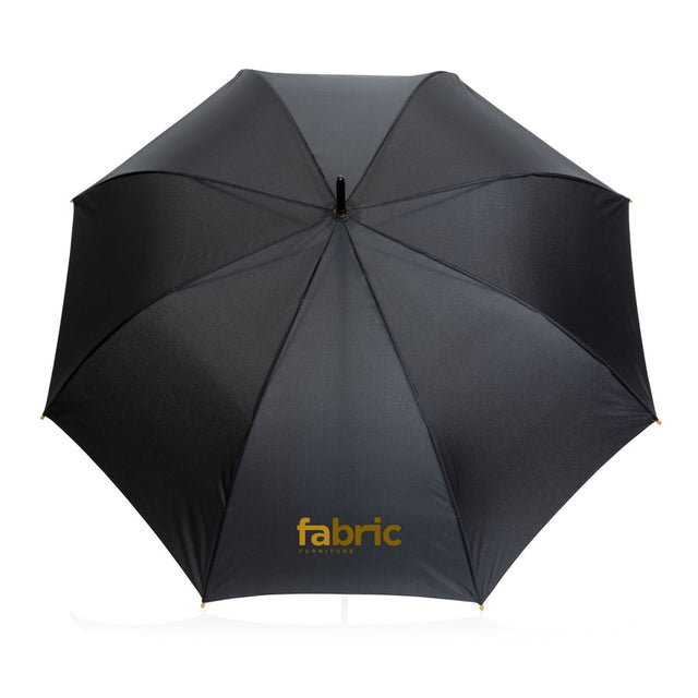 27" Impact Aware™ Rpet 190T Auto Open Bamboo Umbrella
