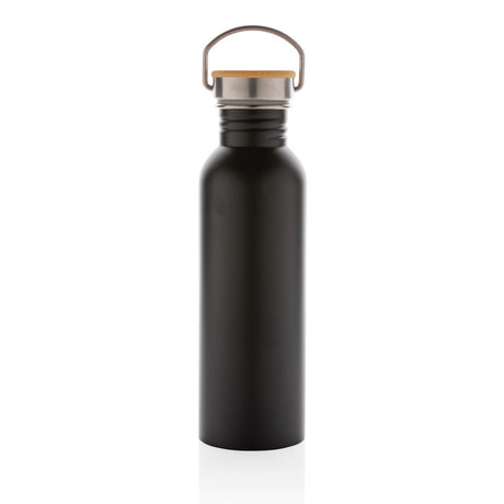 Modern Stainless Steel Bottle With Bamboo Lid