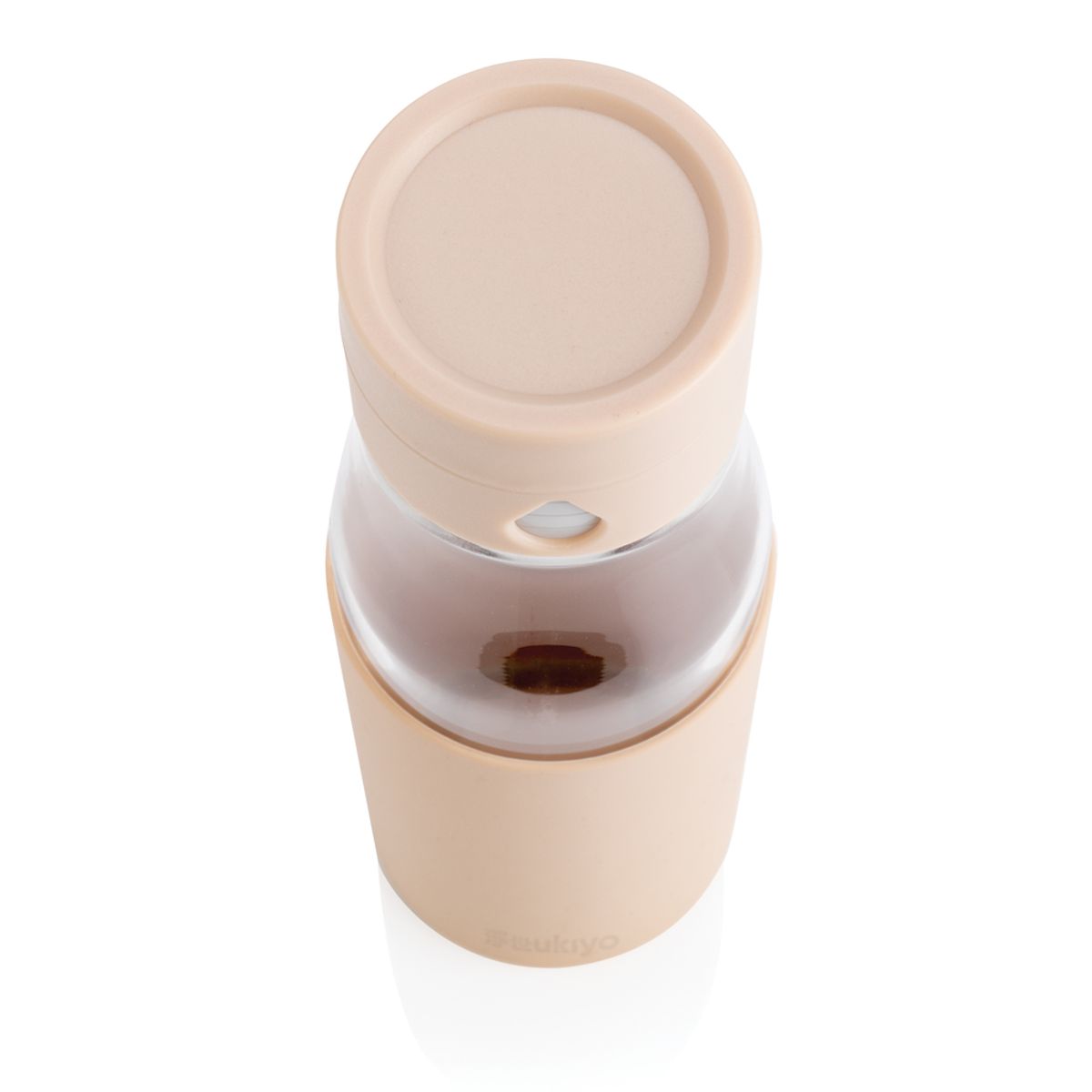 Ukiyo Glass Hydration Tracking Bottle With Sleeve