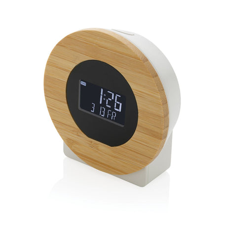 Utah Rcs Rplastic And Bamboo Lcd Desk Clock