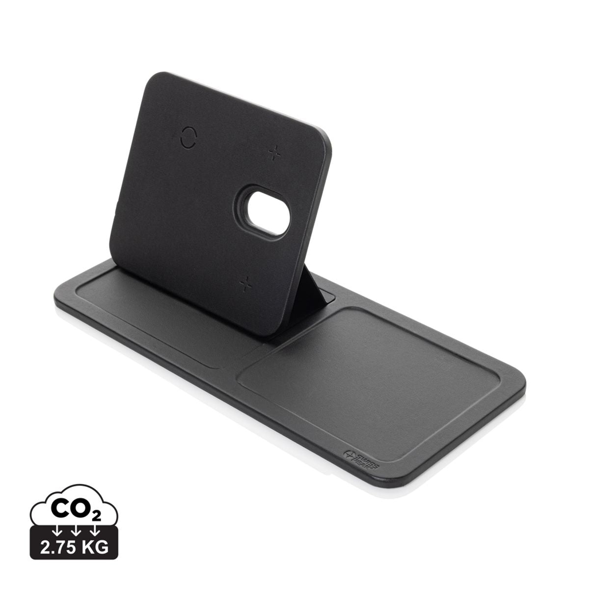 Swiss Peak 3 In 1 Rcs Recycled Pu Wireless Charger Desk Tray