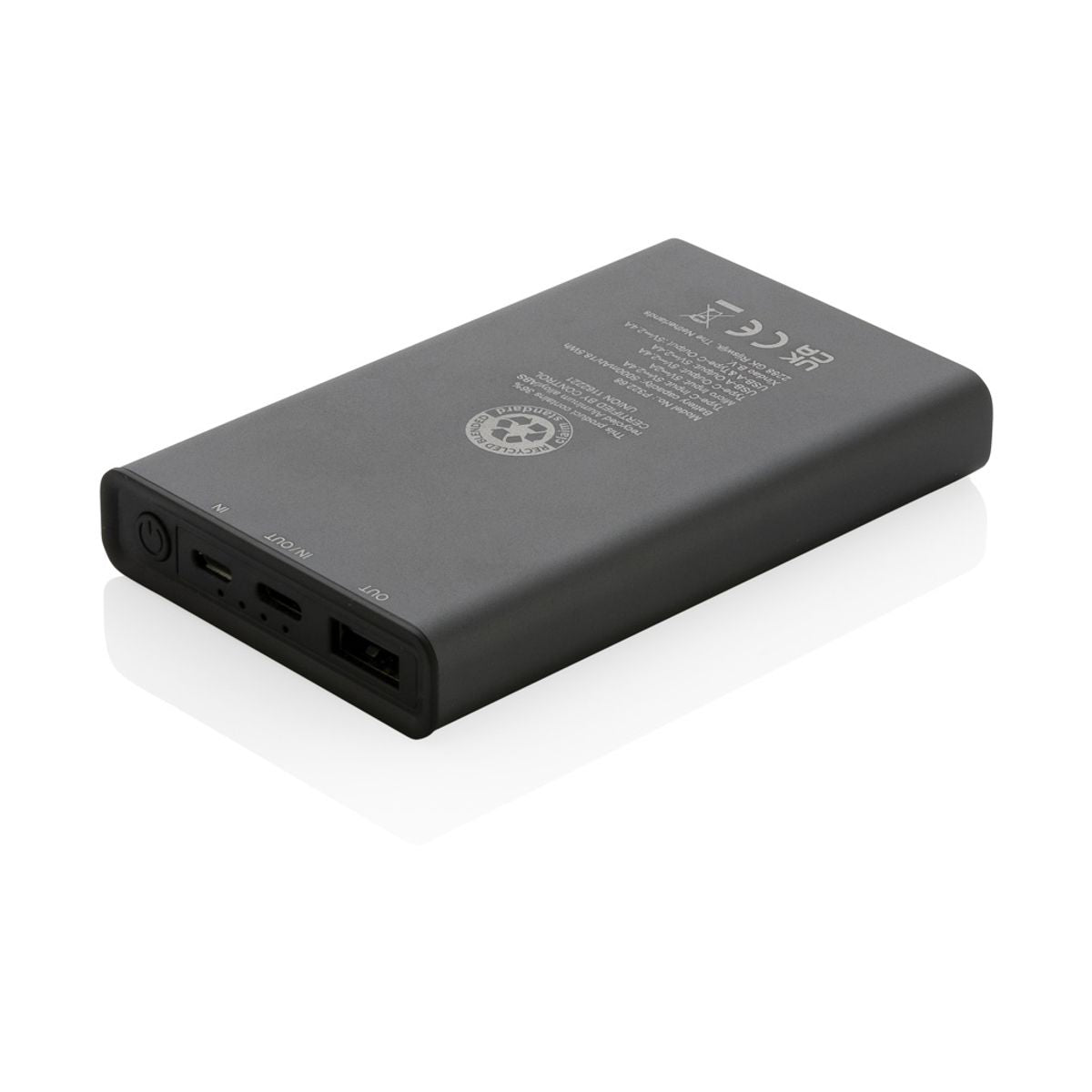 Terra Rcs pārstrādāta alumīnija ārējais akumulators 5000 mAh