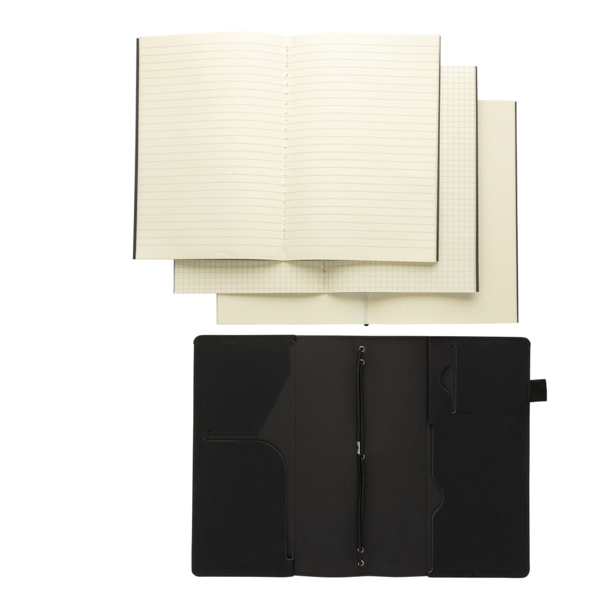 Daily Notes Binder 3 In 1 Refillable Pu Notebook