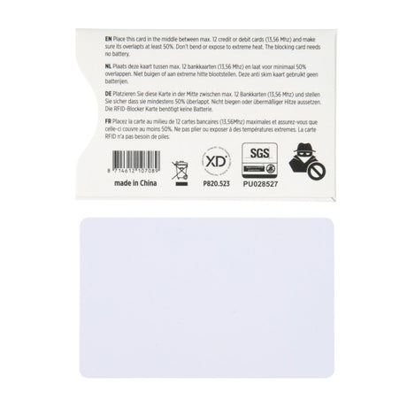 Anti-Skimming Rfid Shield Card With Active Jamming Chip
