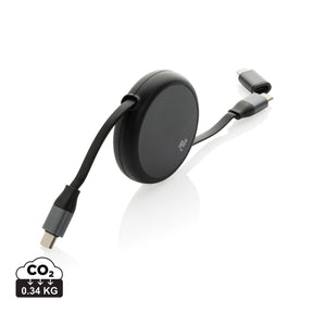 Terra Rcs Recycled Aluminium Retractable 240W 2-In-1 Cable