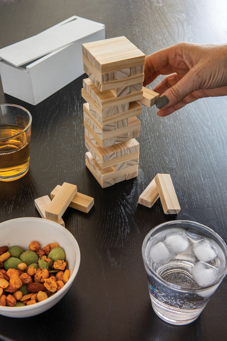 Deluxe Tumbling Tower Wood Block Stacking Game
