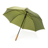 23" Impact Aware™ Rpet 190T Auto Open Bamboo Umbrella