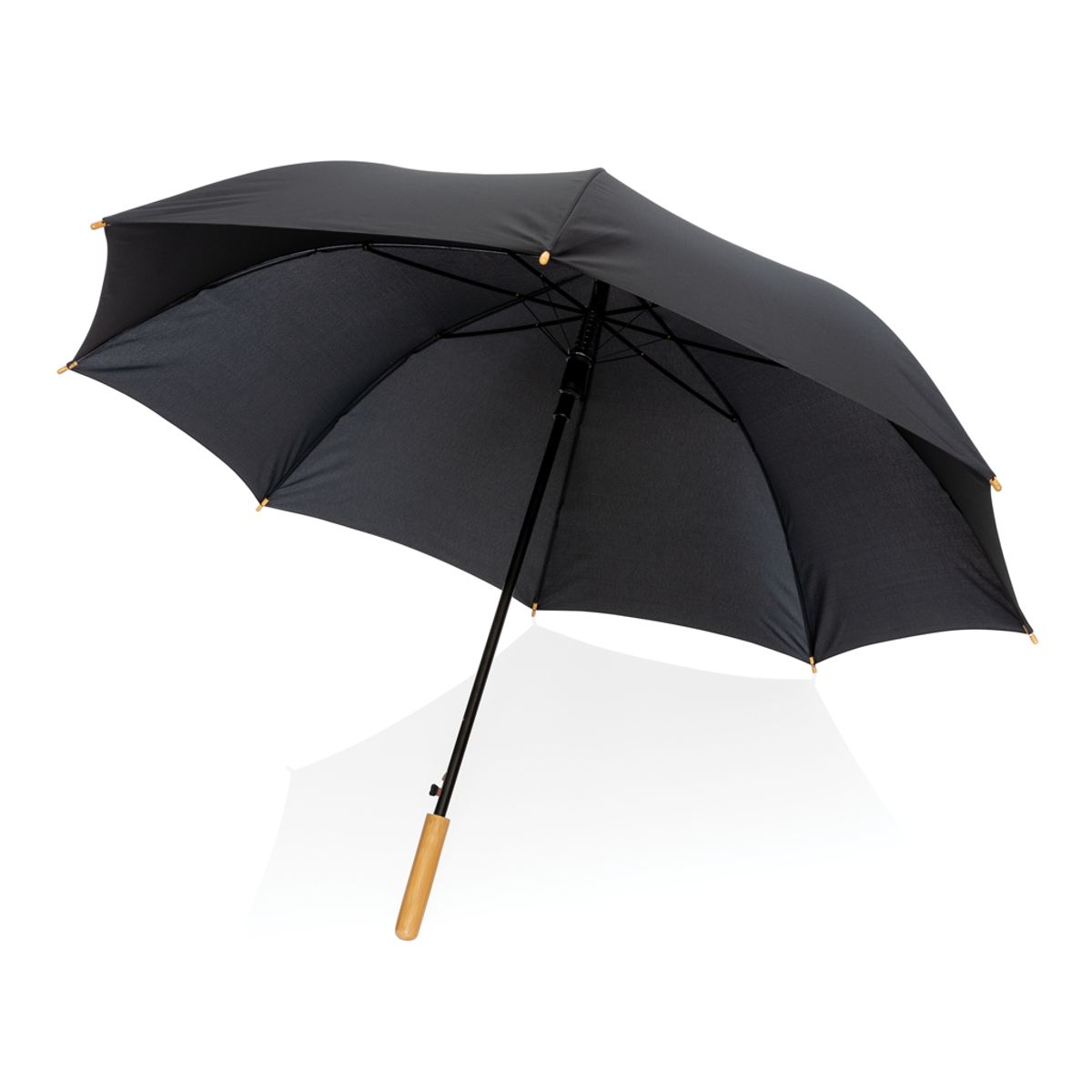27" Impact Aware™ Rpet 190T Auto Open Bamboo Umbrella