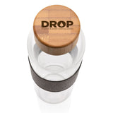 Impact Borosilicate Glass Bottle With Bamboo Lid