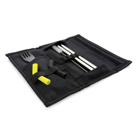 Tierra 2Pcs Straw And Cutlery Set In Pouch