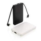 5.000 Mah Pocket Powerbank With Integrated Cables