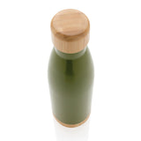 Vacuum Stainless Steel Bottle With Bamboo Lid And Bottom