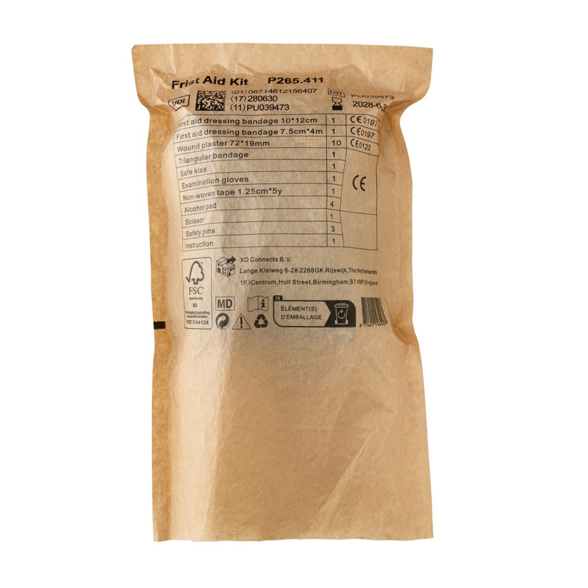 Rcs Recycled Nubuck Pu Pouch First Aid Set