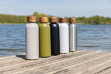 Wood Rcs Certified Recycled Stainless Steel Vacuum Bottle