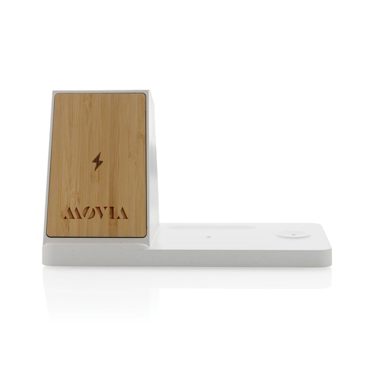 Ontario Recycled Plastic & Bamboo 3-In-1 Wireless Charger