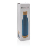 Vacuum Stainless Steel Bottle With Bamboo Lid And Bottom
