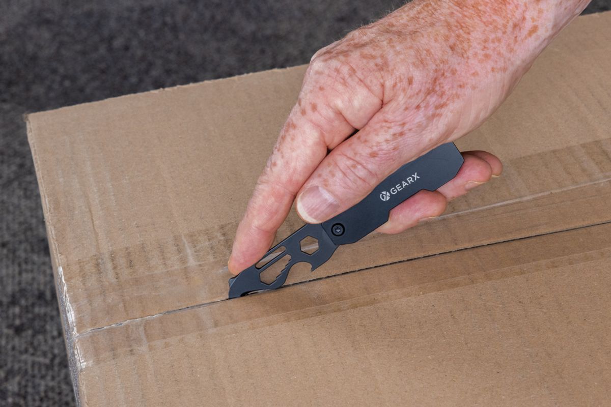 Gear X Foldable Edc Tool With Carabiner And Parcel Cutter