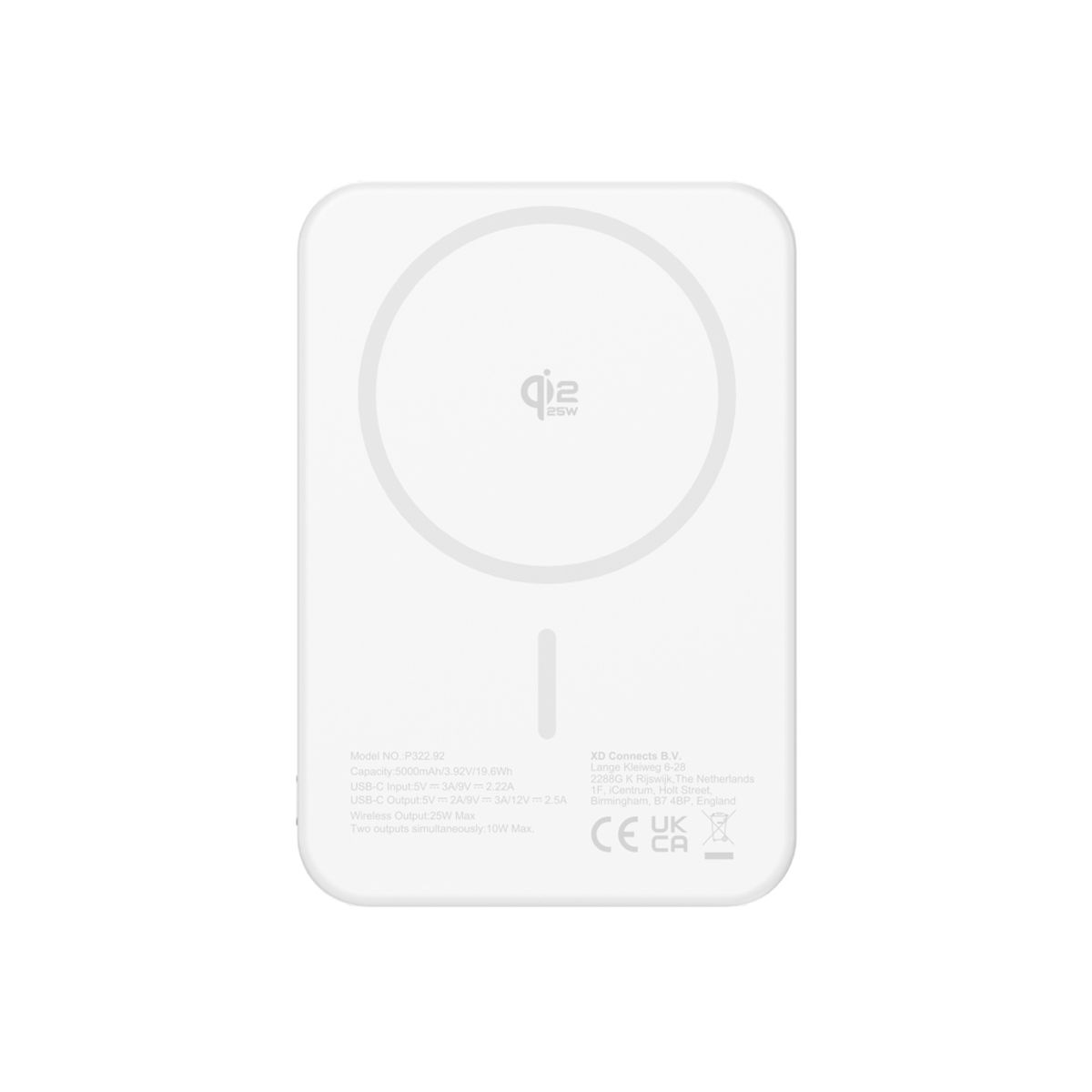 Urban Vitamin Pomona 5000 mAh Qi 2.2 25 W magnētiskais portatīvais akumulators