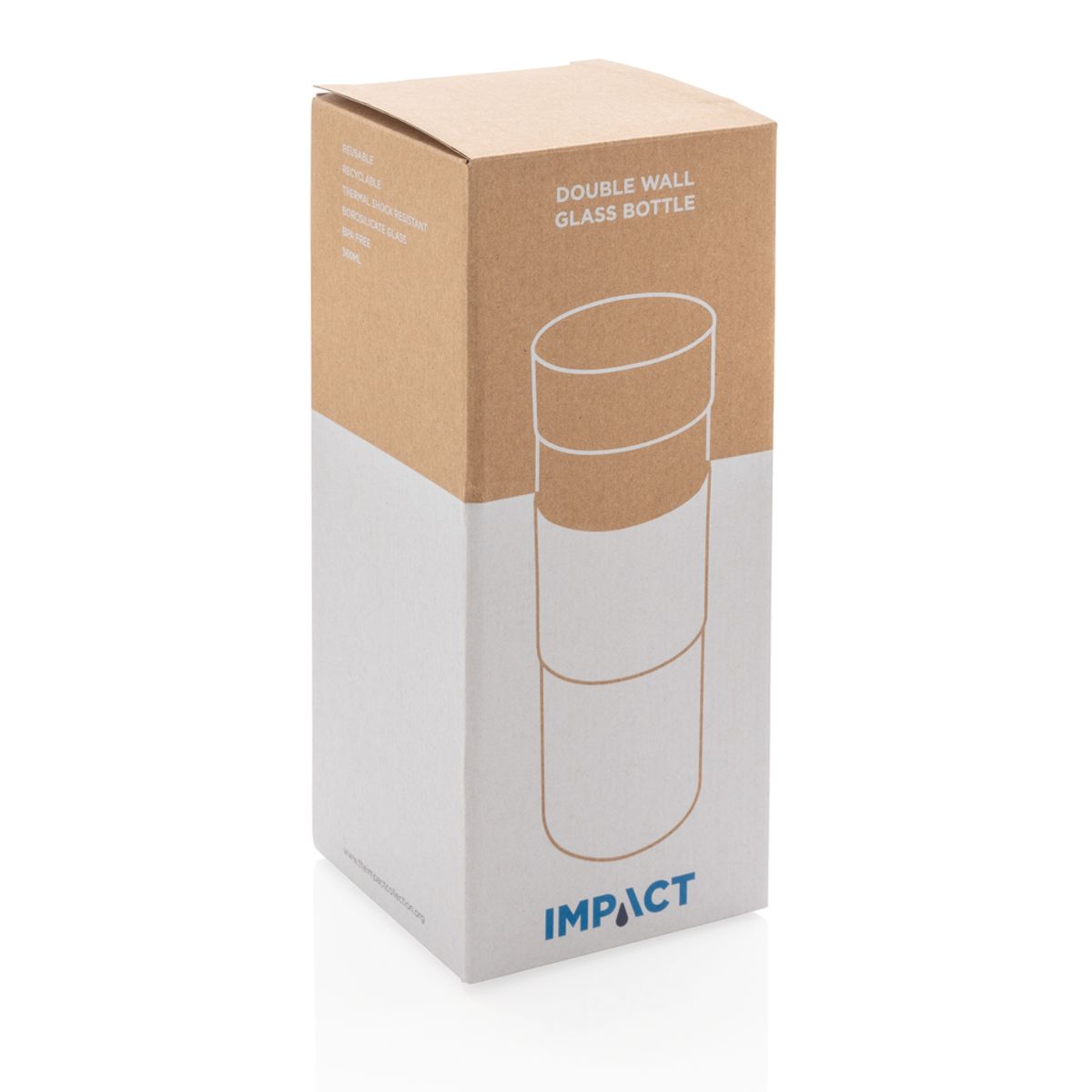 Impact Double Wall Borosilicate Glass Bottle