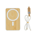 Zen Rcs Rplastic 5000 Mah 5W Magnetic Bamboo Powerbank