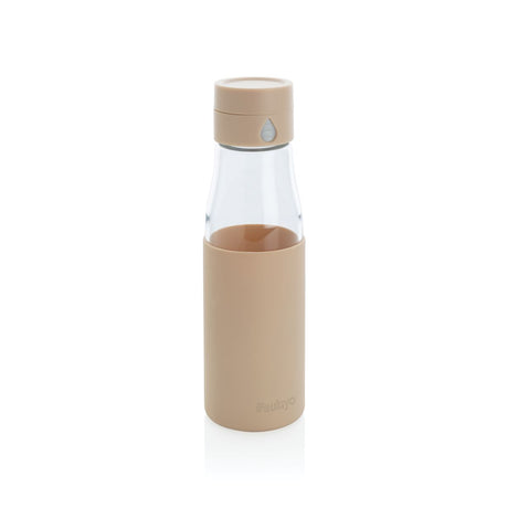 Ukiyo Glass Hydration Tracking Bottle With Sleeve