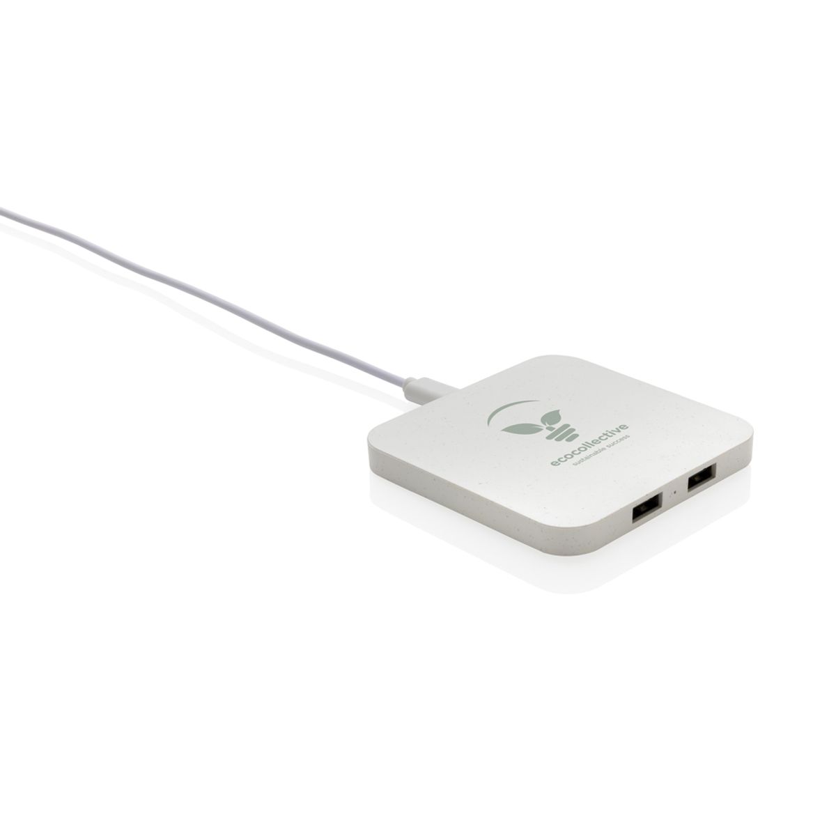 Rcs Recycled Plastic 10W Wireless Charger With Usb Ports