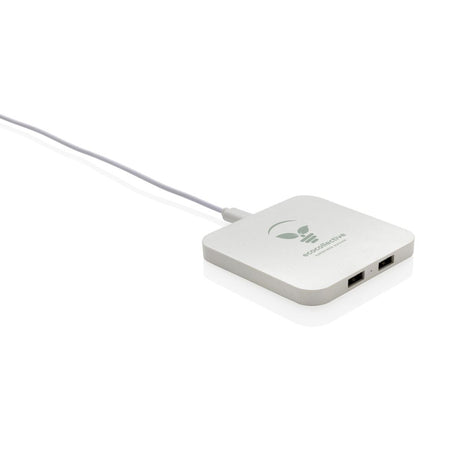 Rcs Recycled Plastic 10W Wireless Charger With Usb Ports