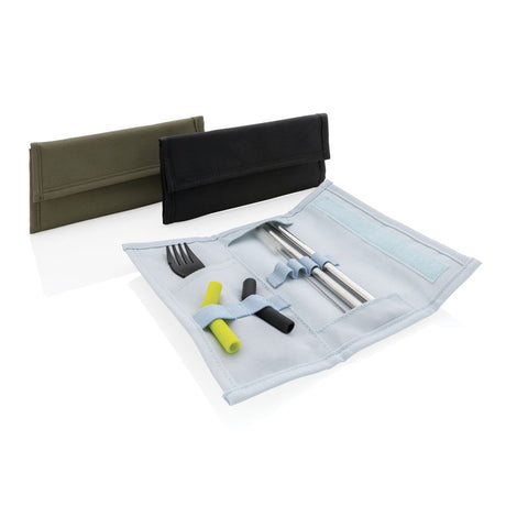 Tierra 2Pcs Straw And Cutlery Set In Pouch