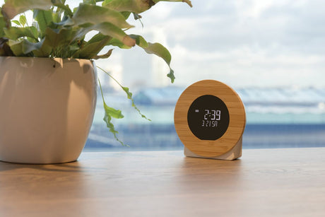 Utah Rcs Rplastic And Bamboo Lcd Desk Clock
