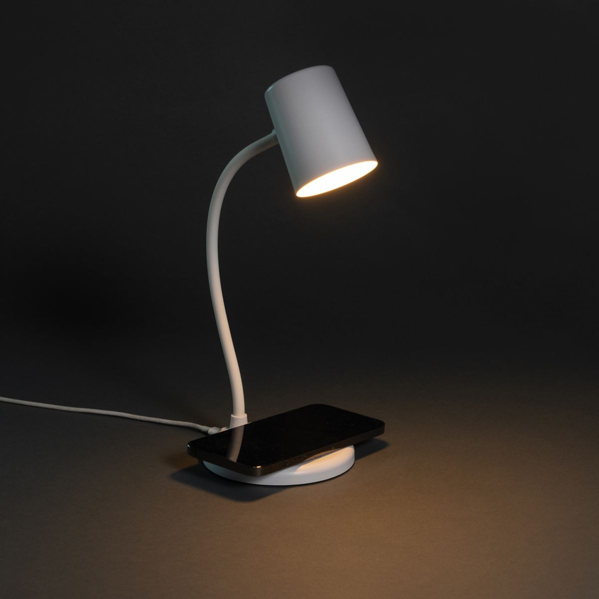 Zenara Rcs Recycled Plastic And Cork 15W Wireless Desk Lamp
