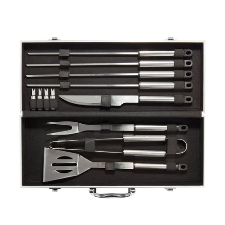 12 Pcs Barbecue Set In Aluminium Box