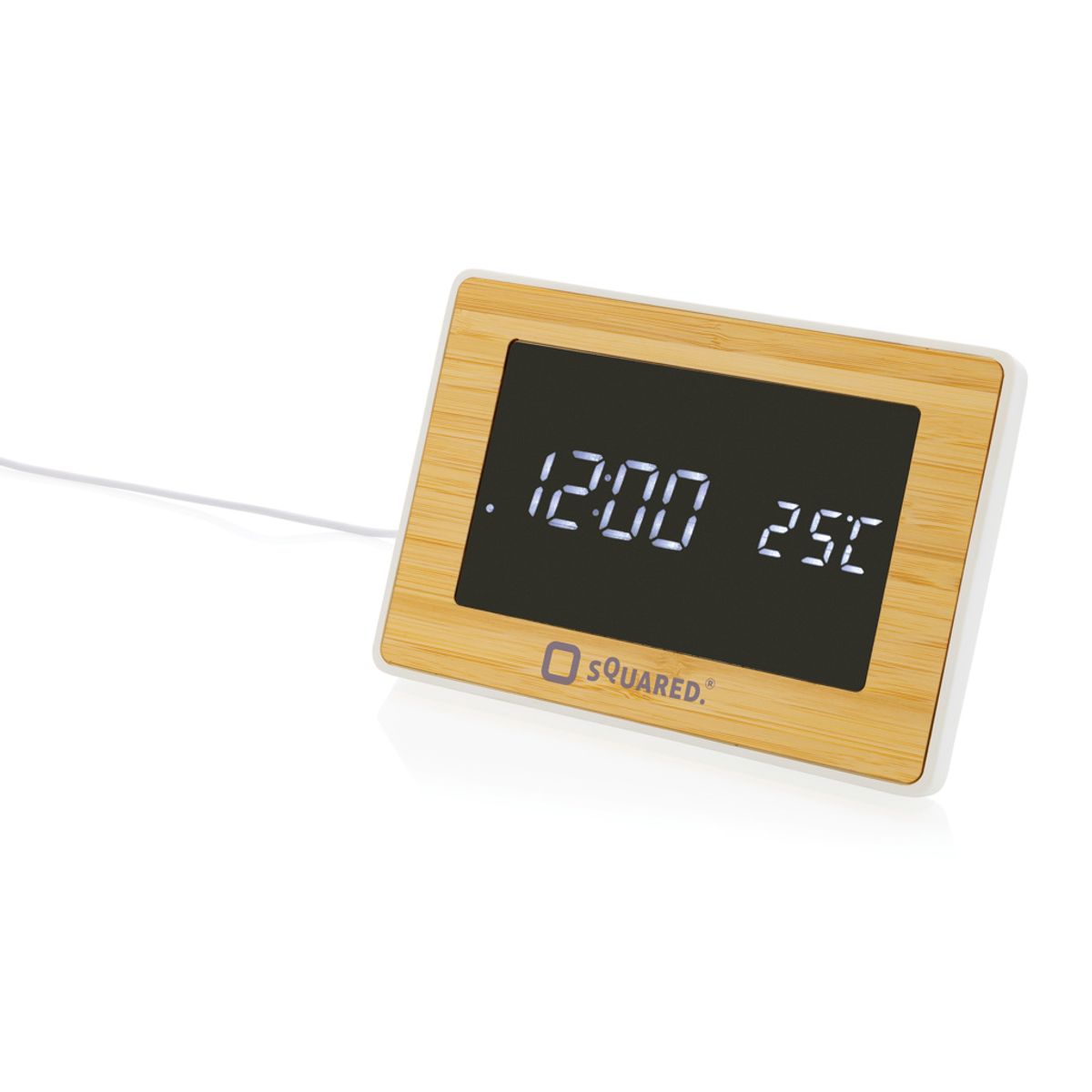 Utah Rcs Recycled Plastic And Bamboo Led Clock